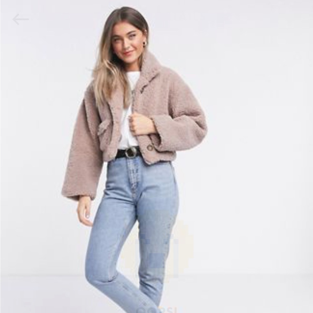 Cropped Borg Jacket